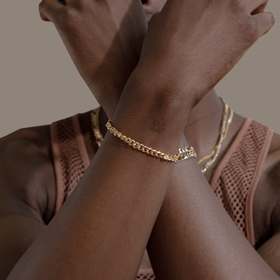 Malachite Curb Stone Bracelet