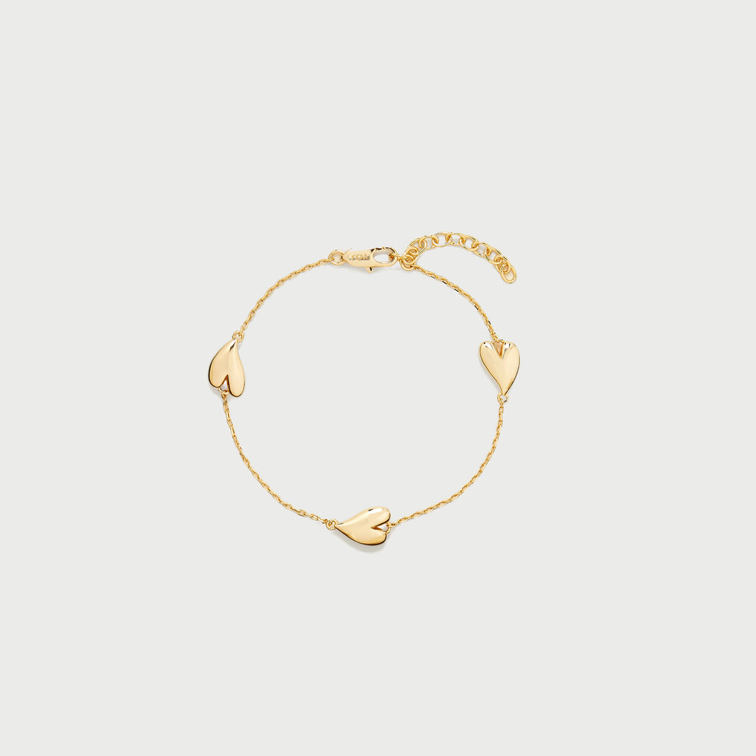 Love Heart Mini Chain Bracelet in Gold