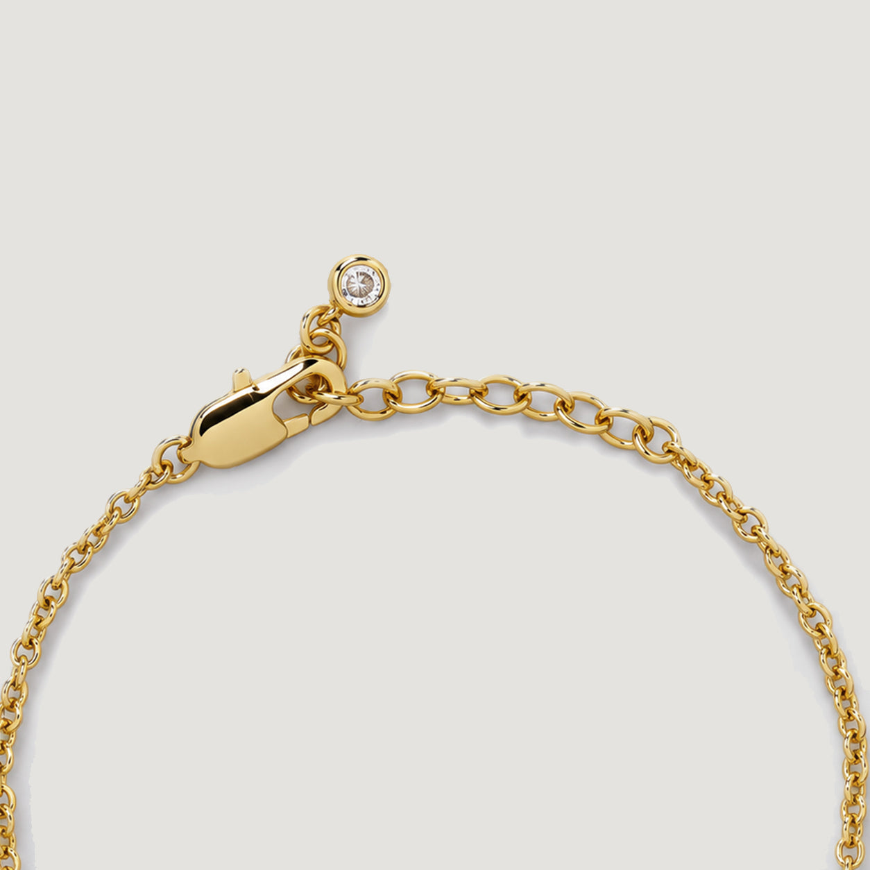 AFELLO HEART CRYSTAL STATION BRACELET IN GOLD & CRYSTAL