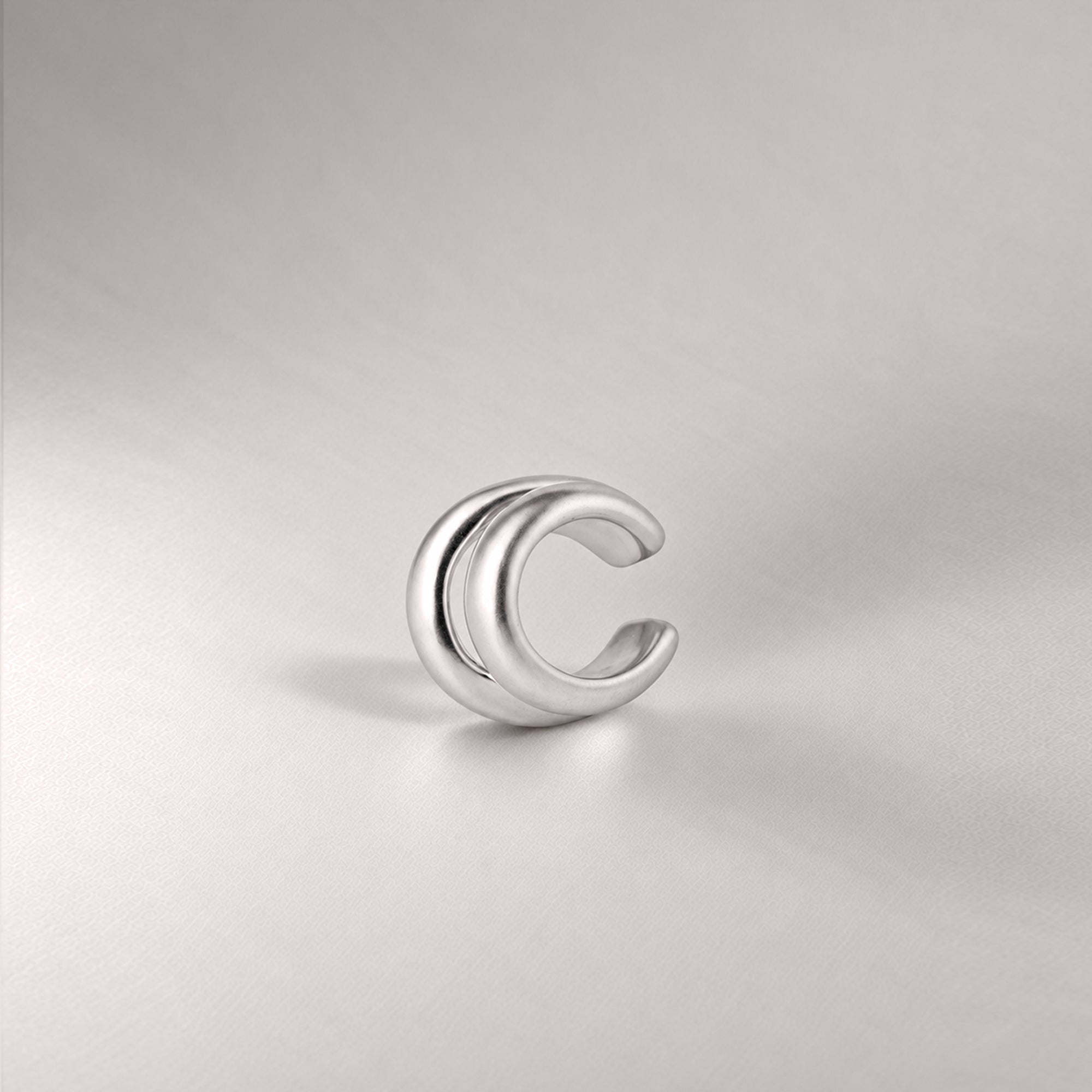 Ripple Double Cuff in Silver