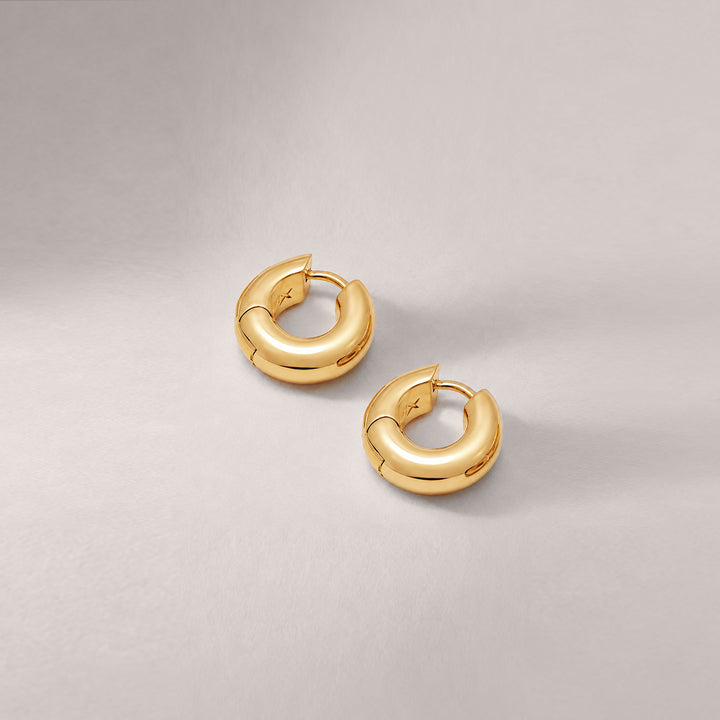 Sirso Midi Hoop Earrings in Gold