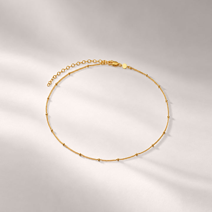 Cavro Beaded Plain Choker in Gold