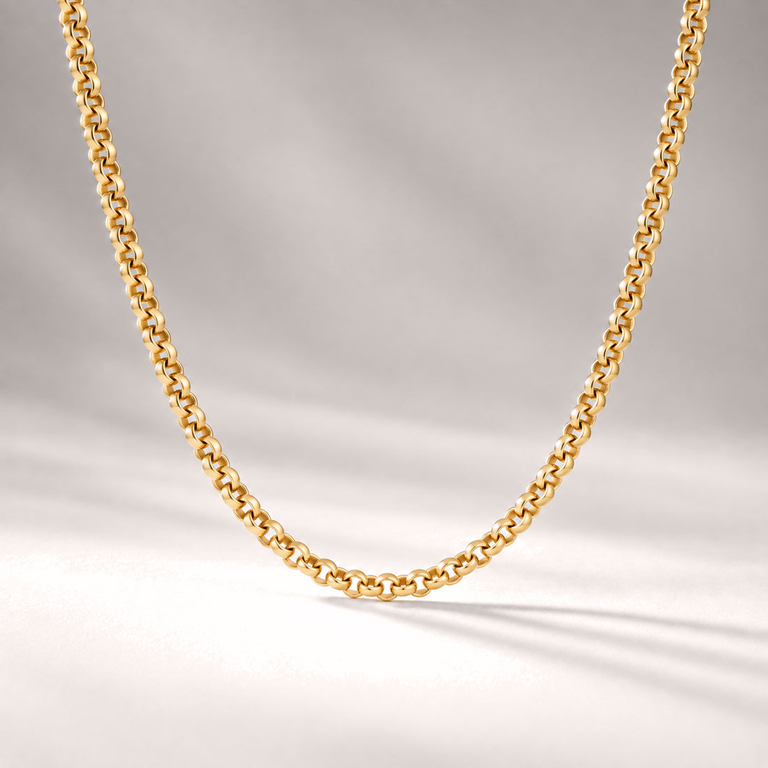 Mini Rolo Chain Necklace in Gold