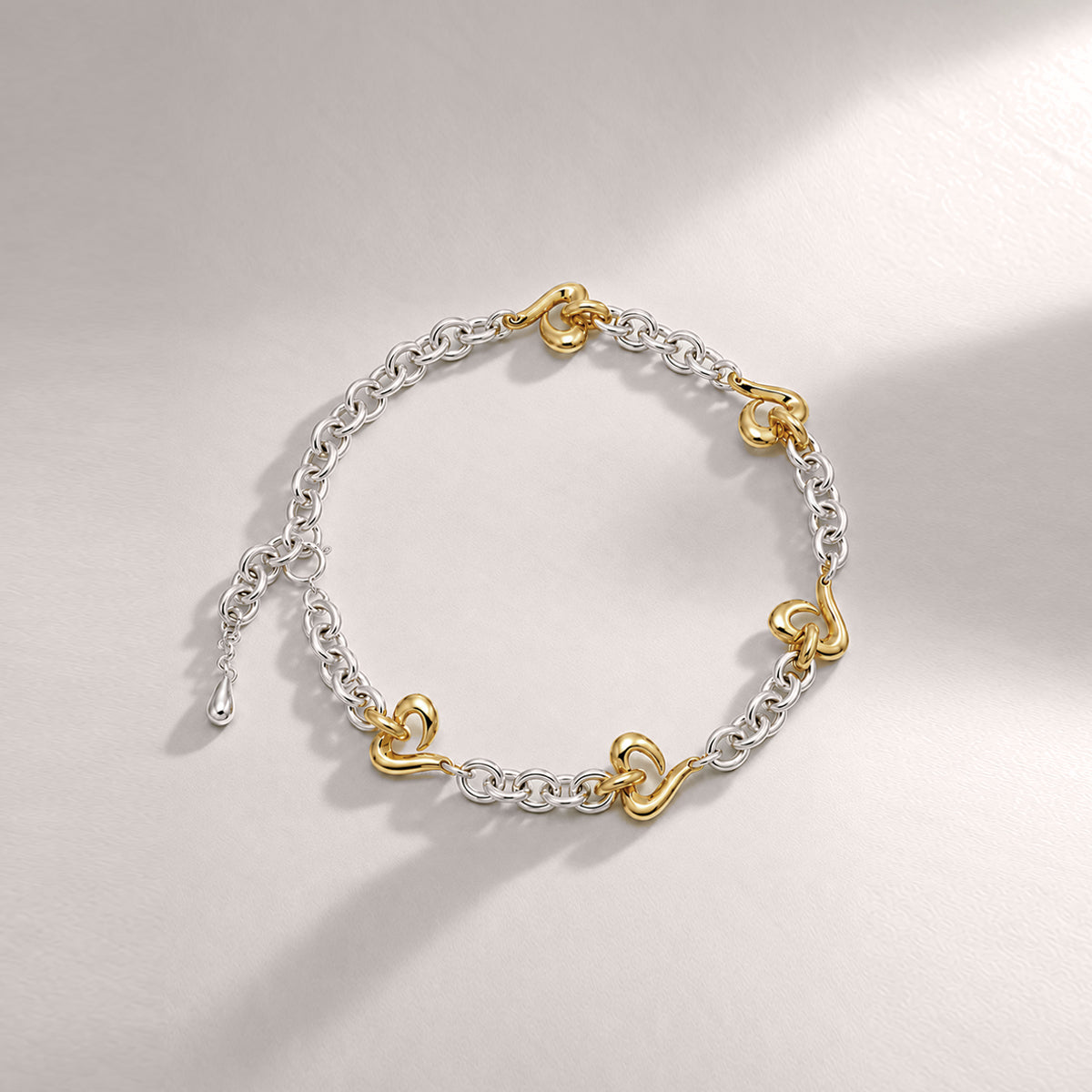 LOFF MIX METAL MAXI NECKALCE IN TWO TONE