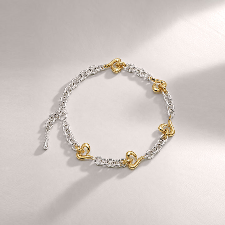 LOFF MIX METAL MAXI NECKALCE IN TWO TONE
