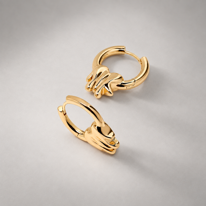 LOFF IT MINI CHARM HOOPS IN GOLD