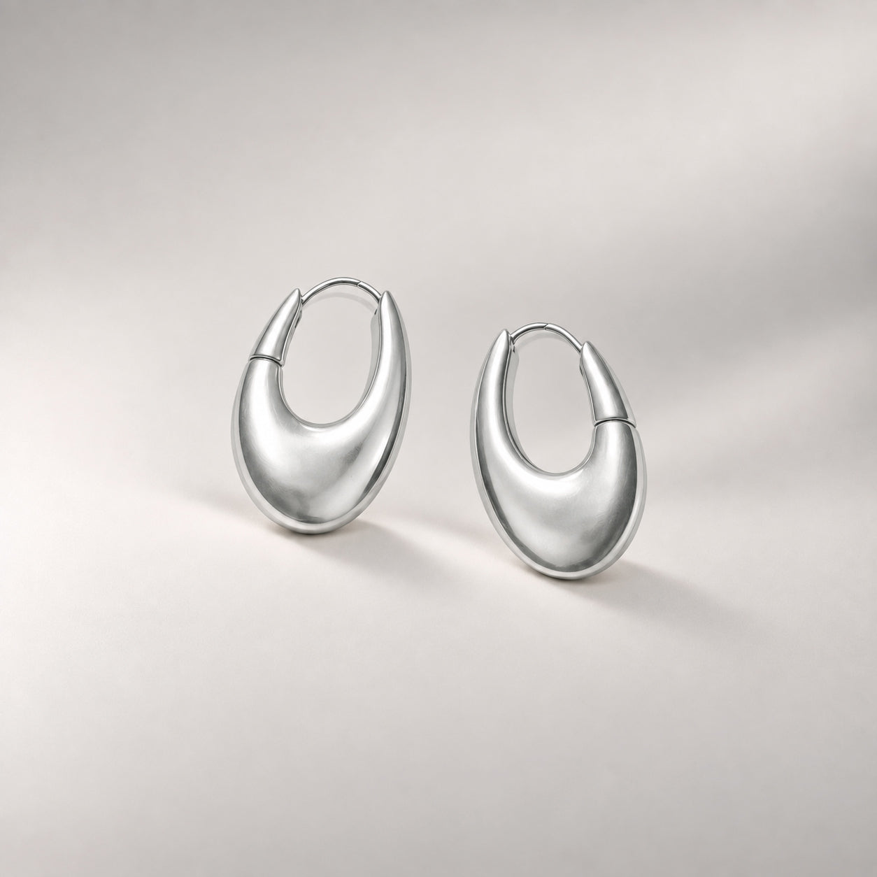 Eclipse Midi Hoops in Silver