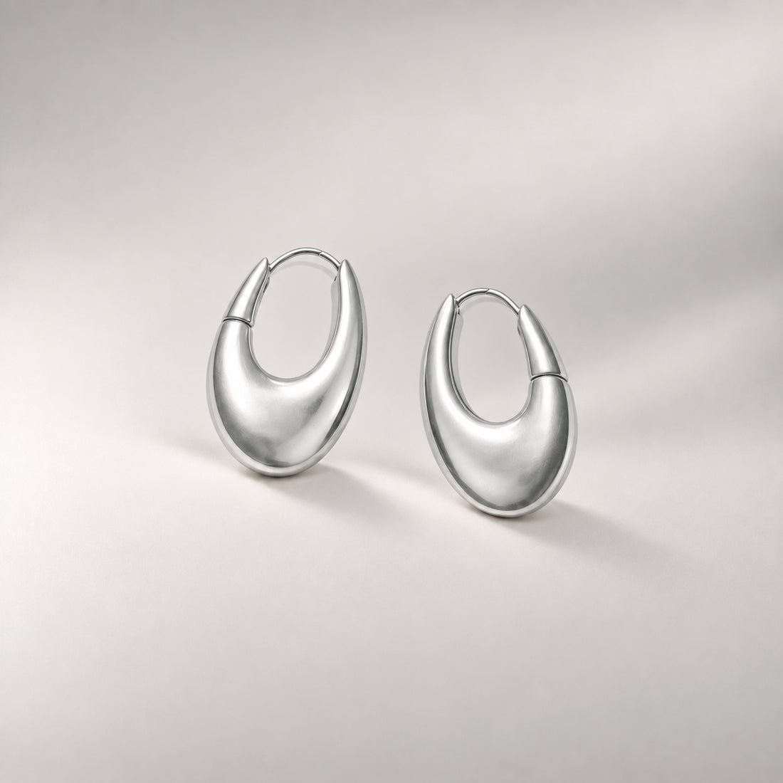 Eclipse Midi Hoops in Silver