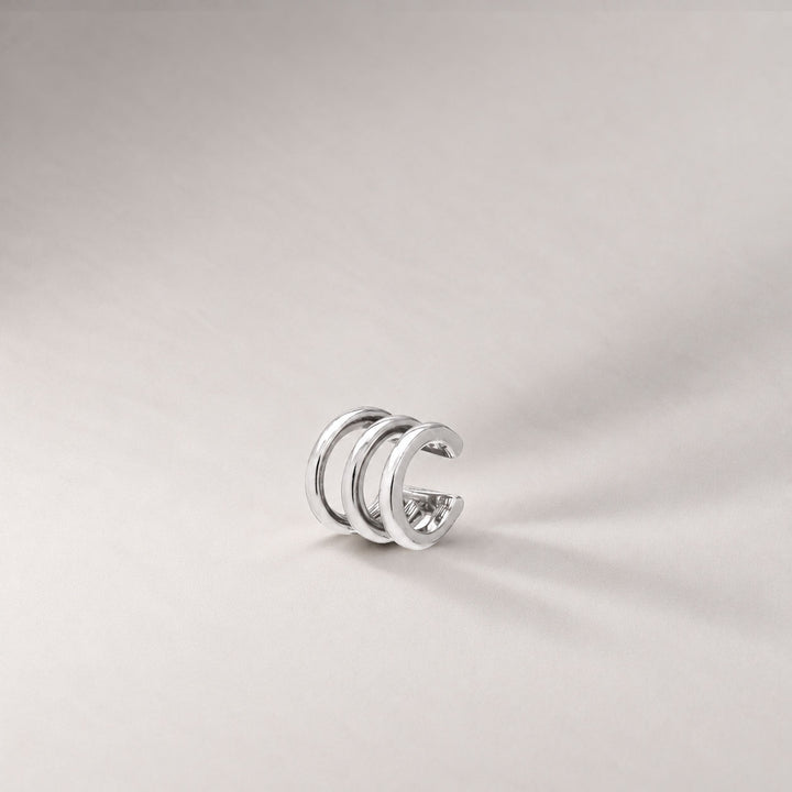 POTOSKA x YOJ Single Mini Huggie in Silver