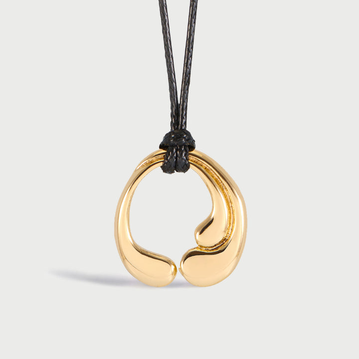 Mirage Mini Cord Necklace in Gold and Black