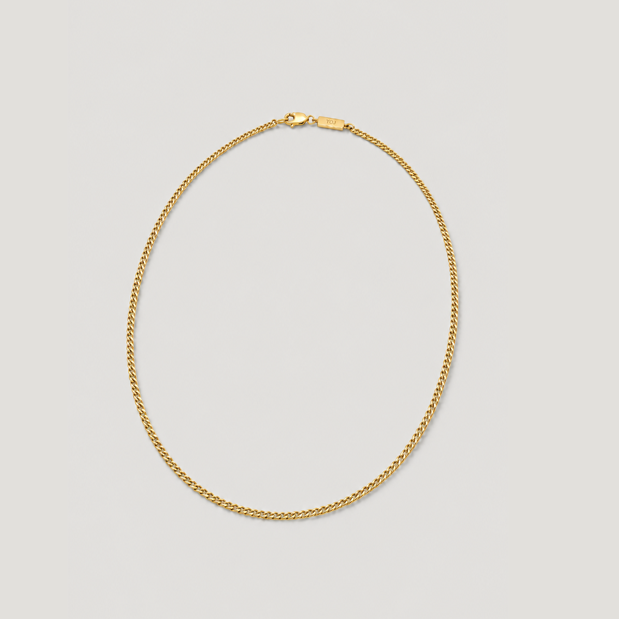 VELNO DELICATE CURB CHAIN NECKLACE IN GOLD