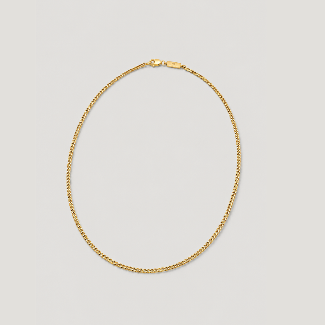 VELNO DELICATE CURB CHAIN NECKLACE IN GOLD