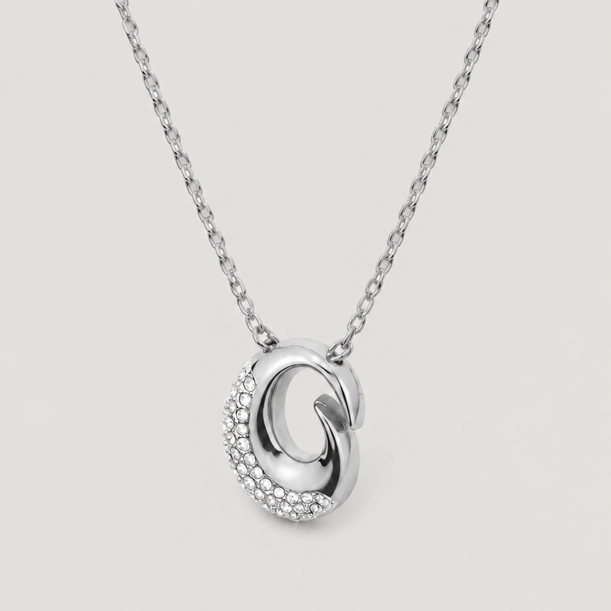 Insignia Pave Necklace in Silver by YOJ