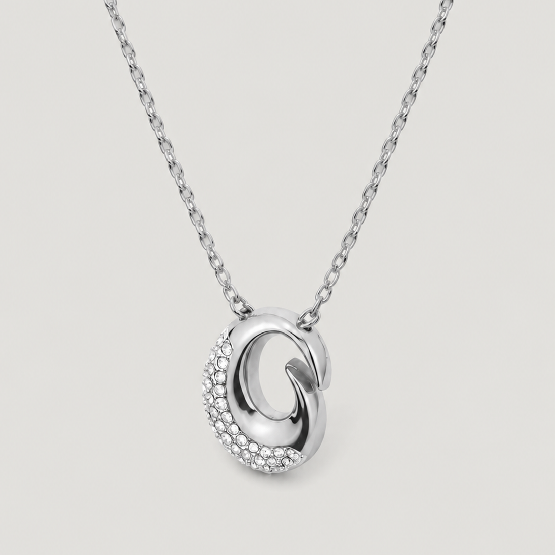 Insignia Pave Necklace in Silver by YOJ