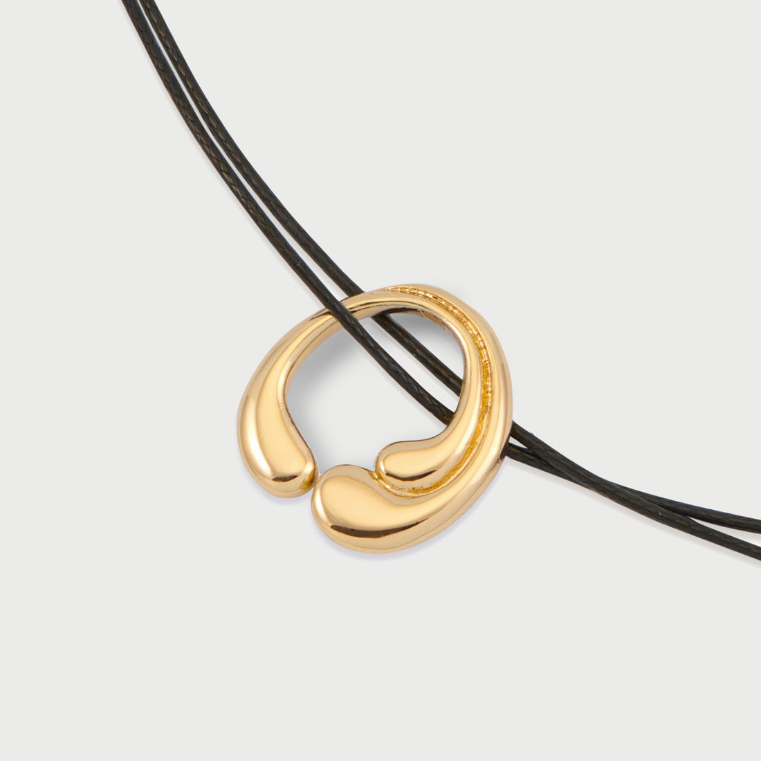 Mirage Mini Cord Necklace in Gold and Black