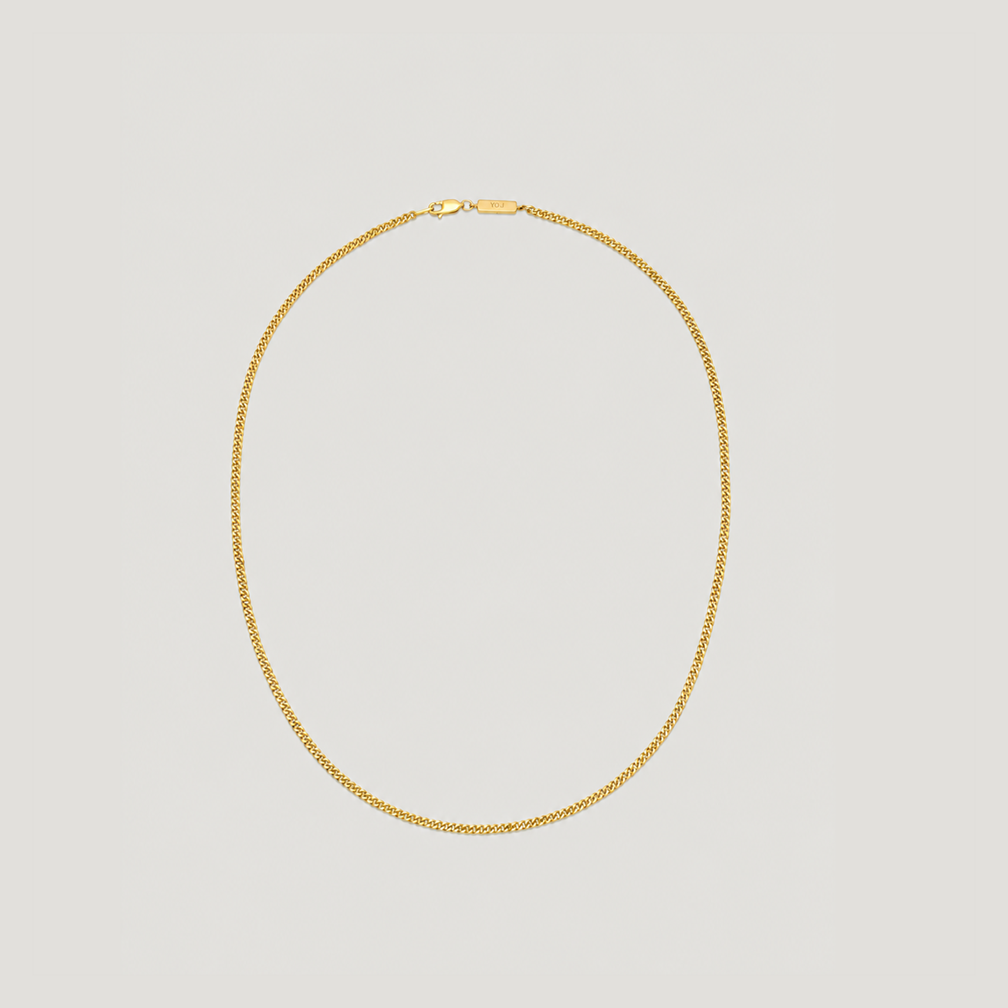 VELNO DELICATE CURB CHAIN NECKLACE IN GOLD