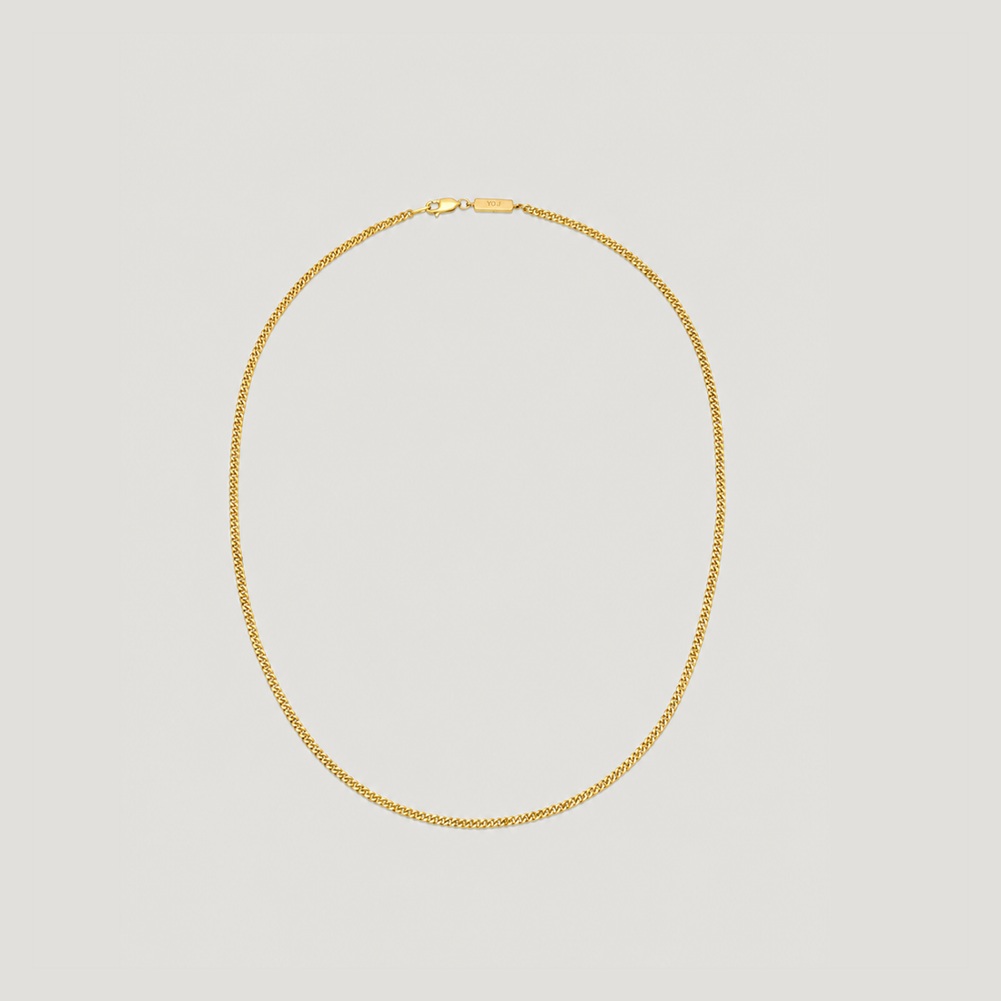 VELNO DELICATE CURB CHAIN NECKLACE IN GOLD
