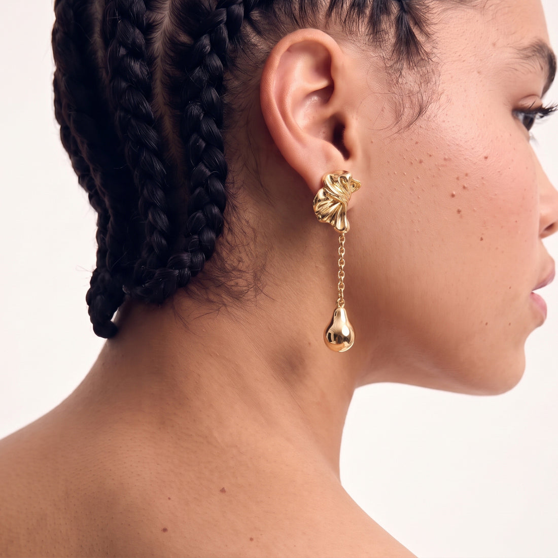 Falermo Mix & Match Drop Earrings In Gold & Pearl