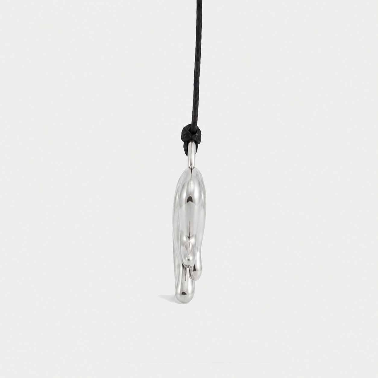 Loff Mini Cord Necklace in Silver and Black