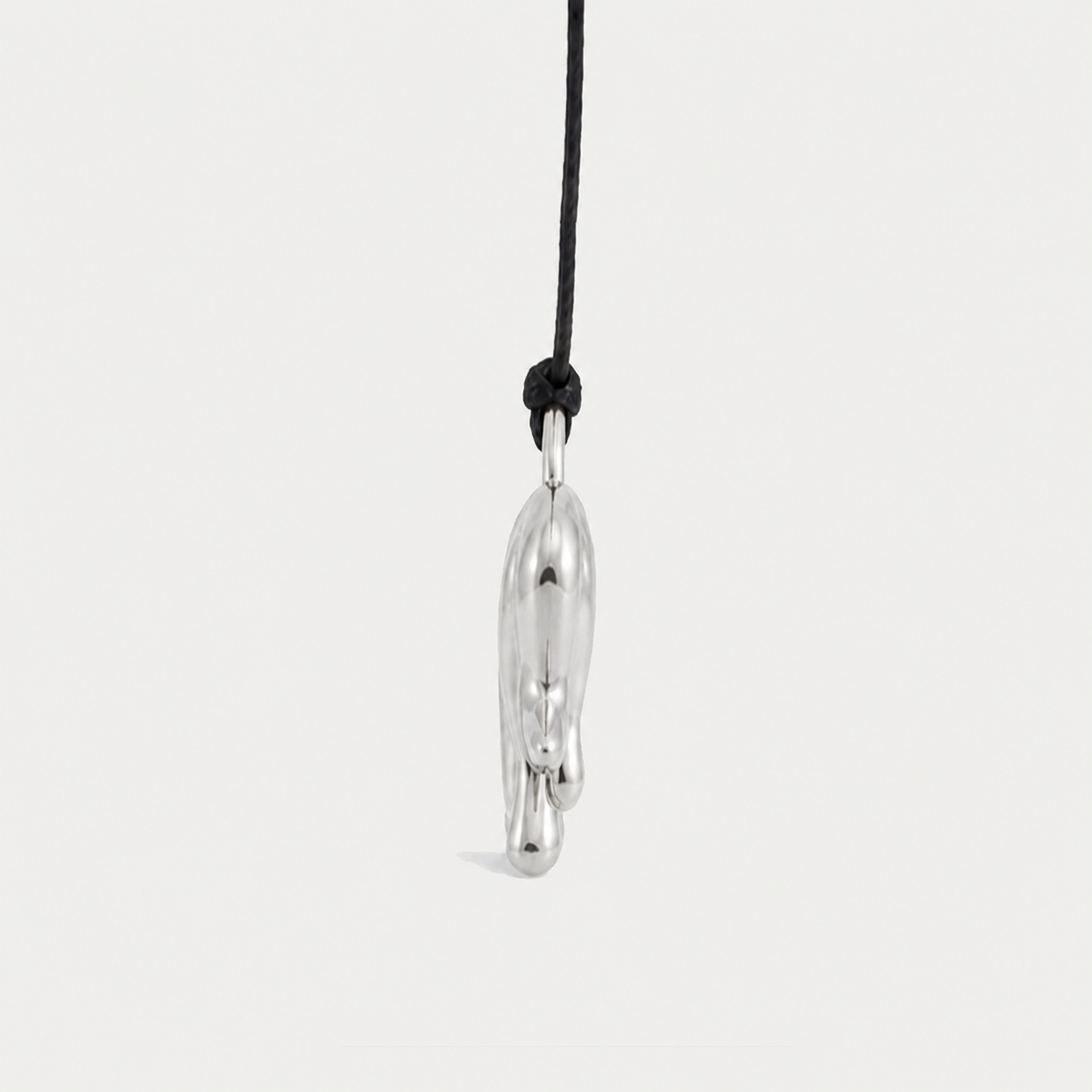 Loff Mini Cord Necklace in Silver and Black
