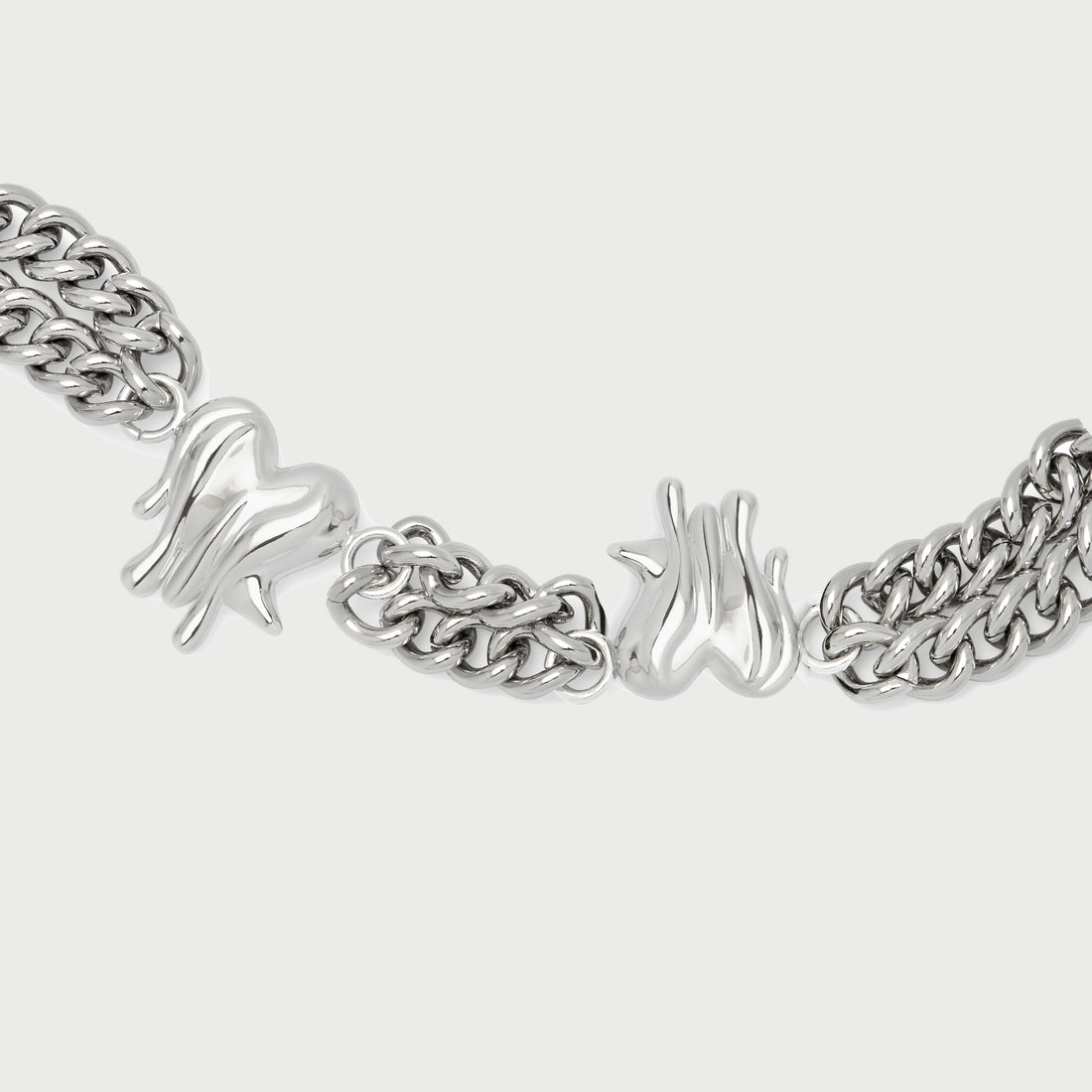 Oil Hearted Bracelet in Silver