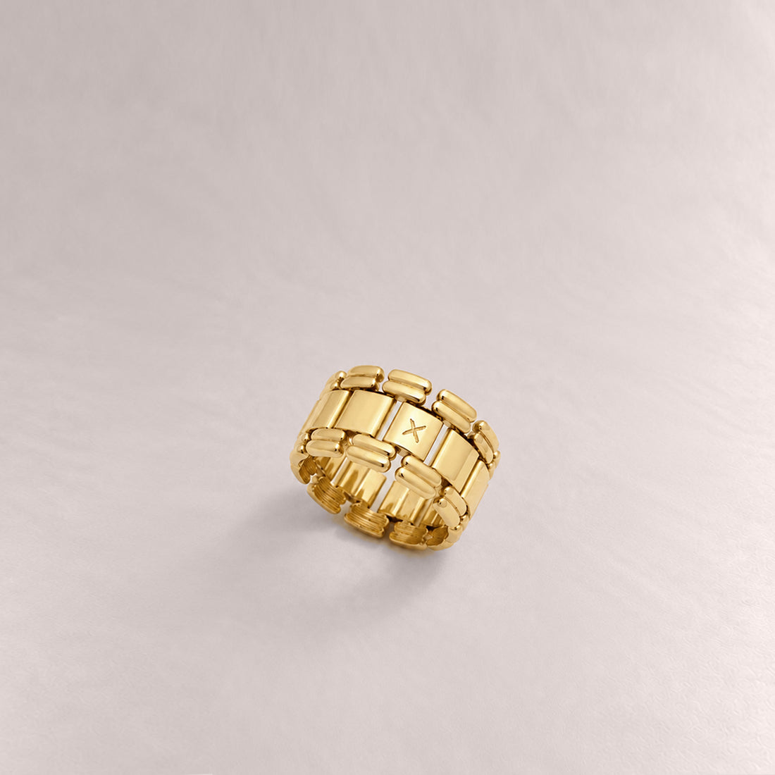 Crawford Watch Band Ring in Gold