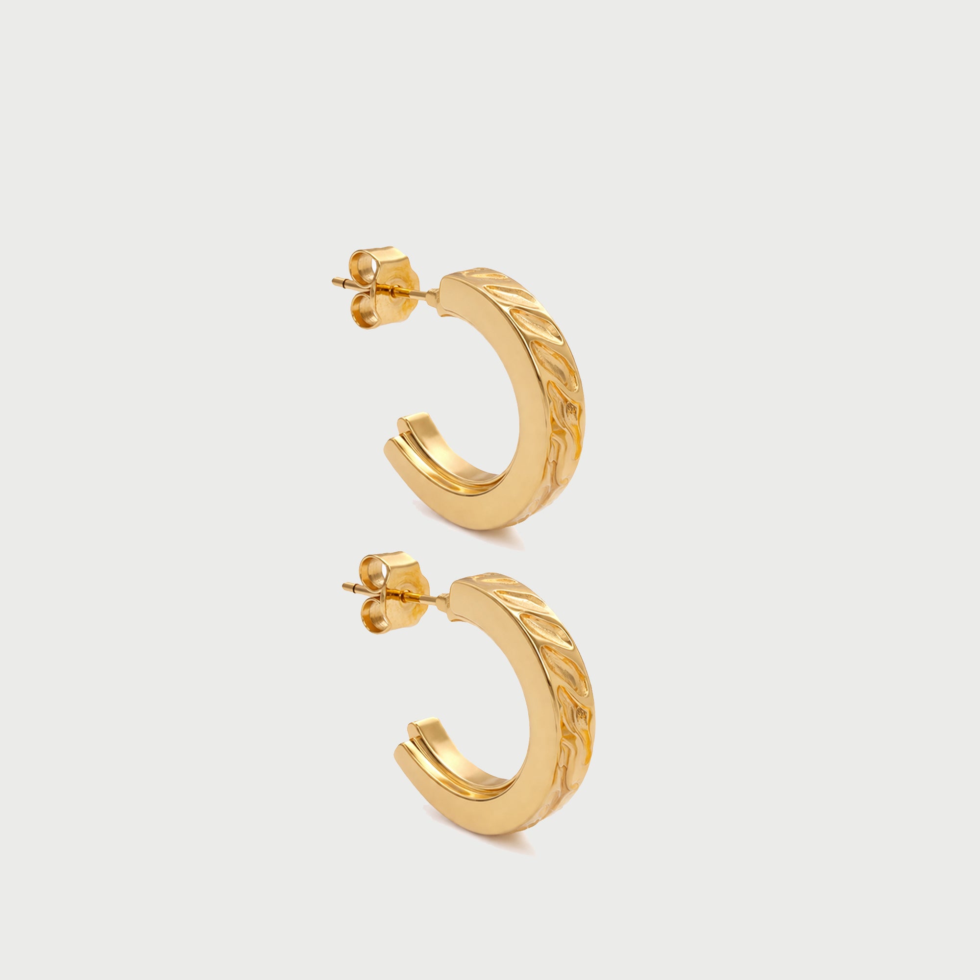 Rorun Middi Hoop Earrings in Gold