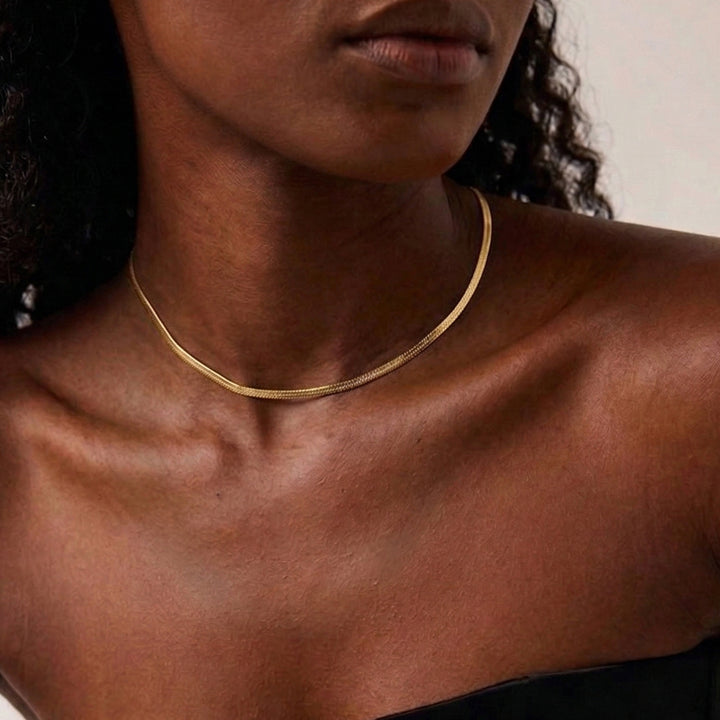 Montana Grande Snake Chain Necklace in Gold