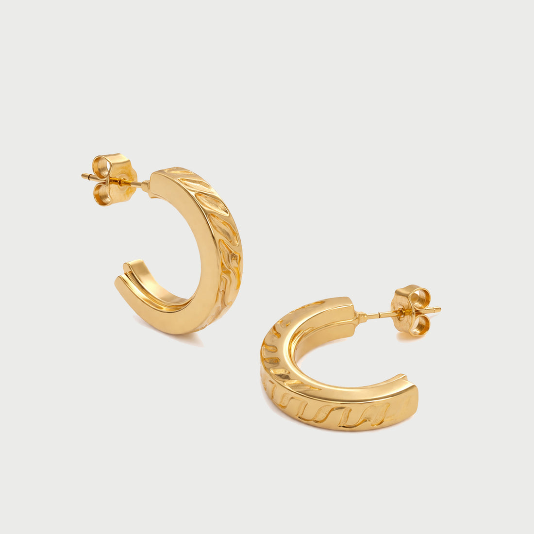 Rorun Middi Hoop Earrings in Gold
