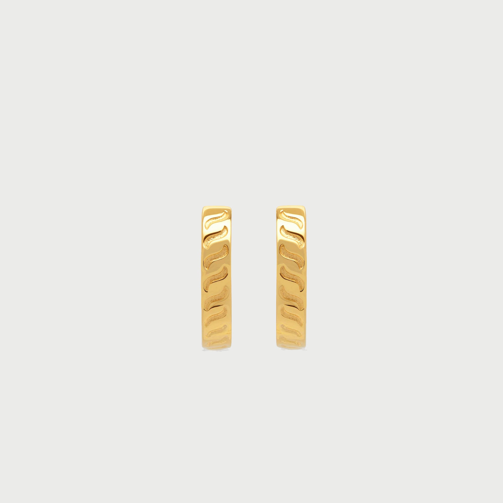 Rorun Middi Hoop Earrings in Gold