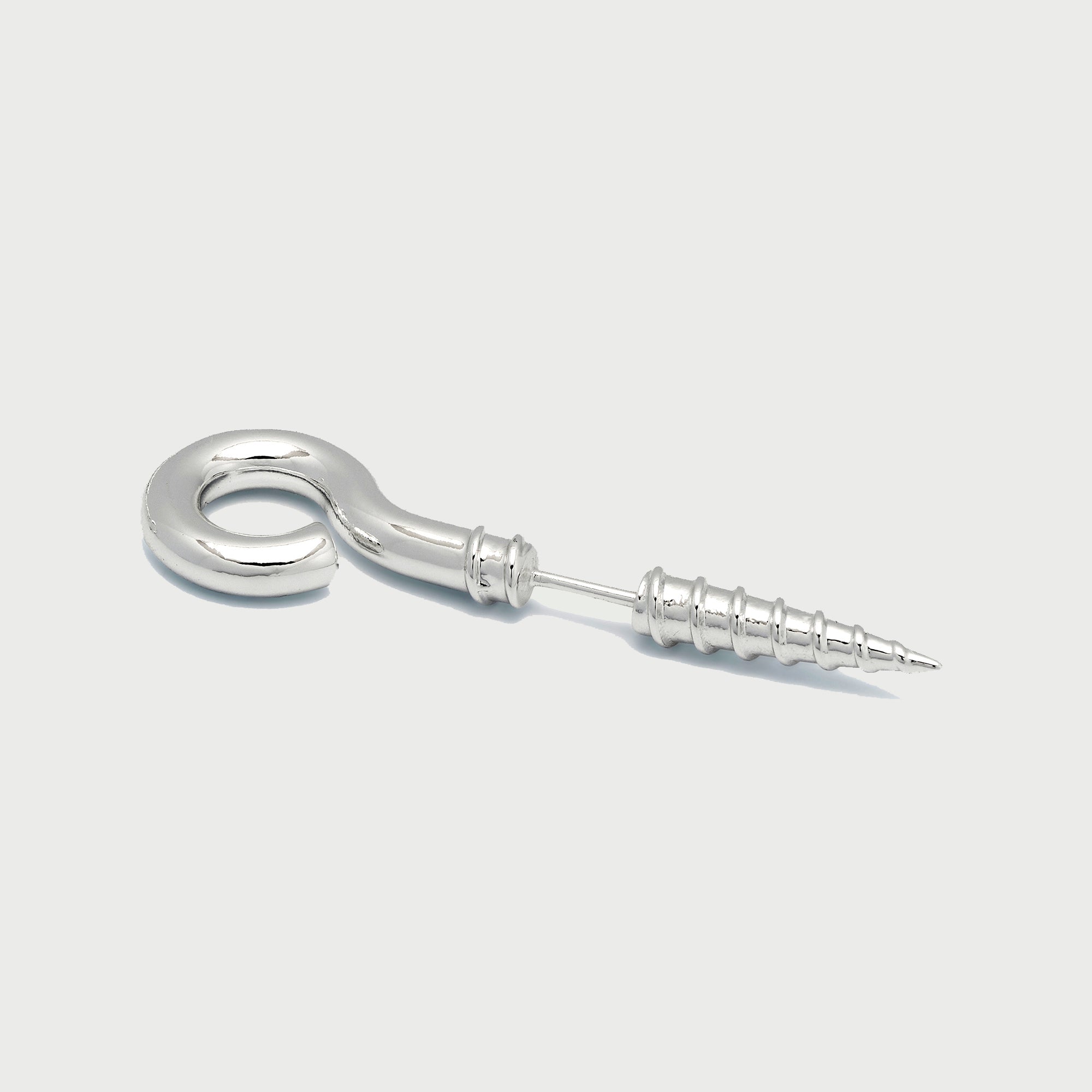 SCREW STUD EARRING IN SILVER