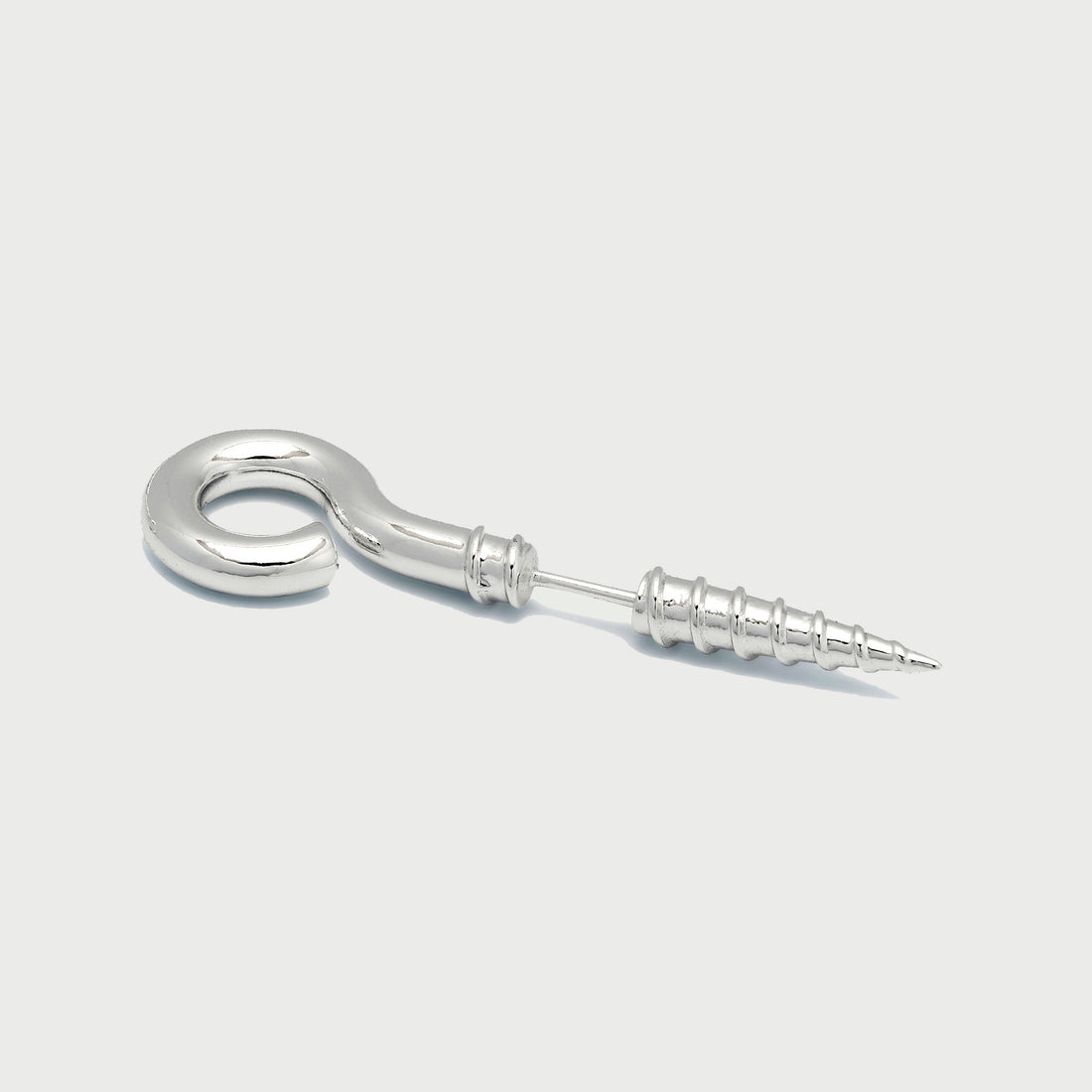 SCREW STUD EARRING IN SILVER