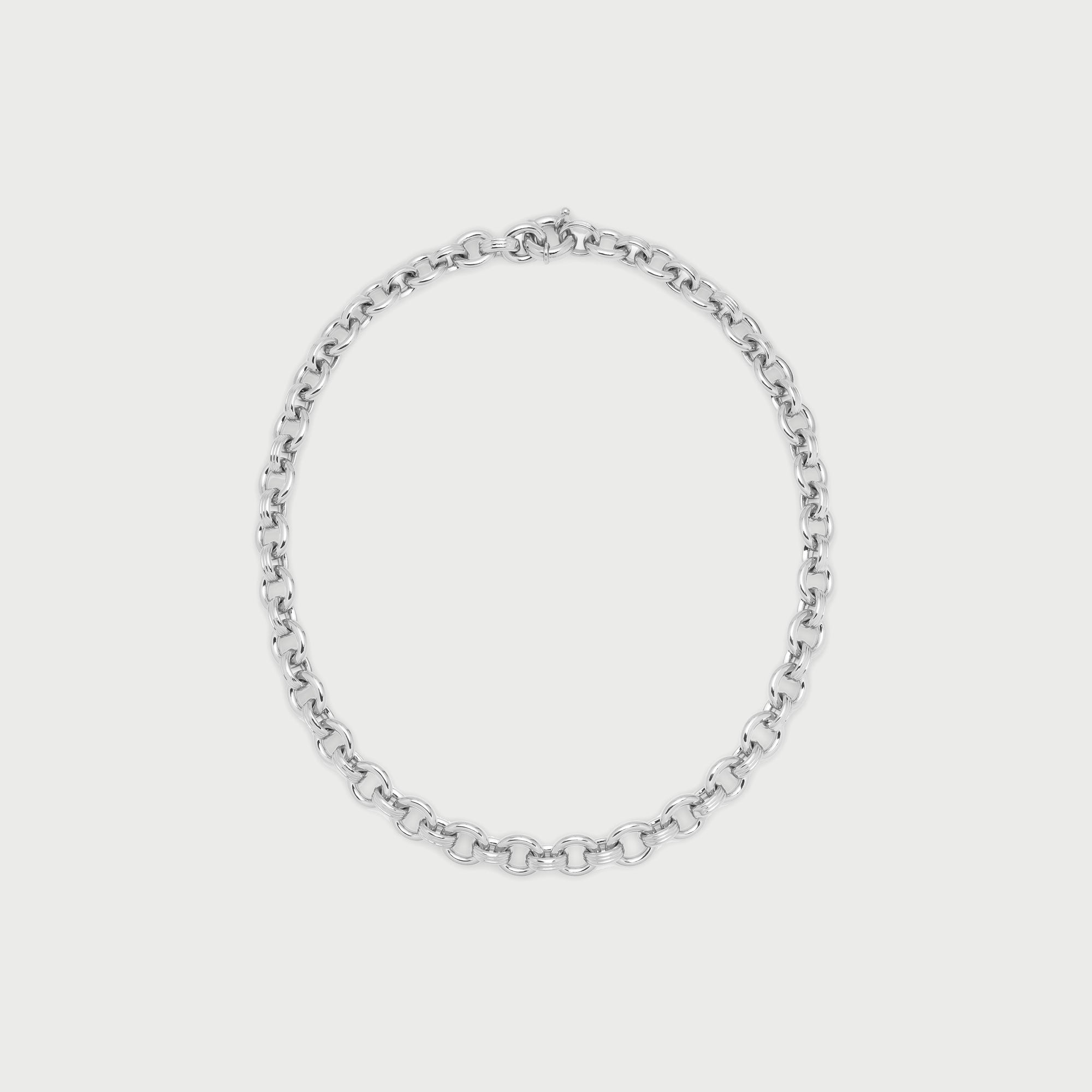 Rollo Chain Medium Necklace  in Silver