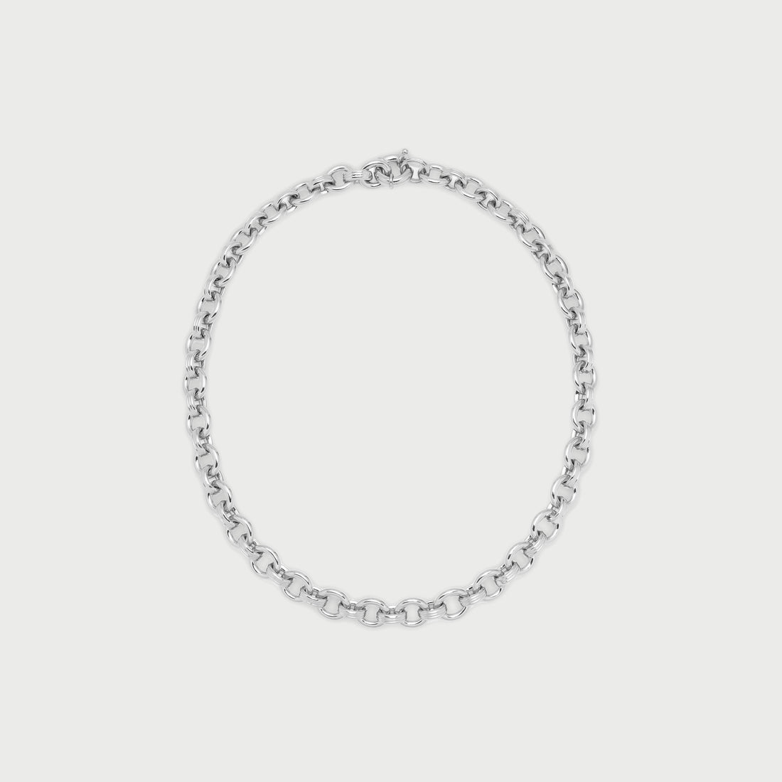 Rollo Chain Medium Necklace  in Silver