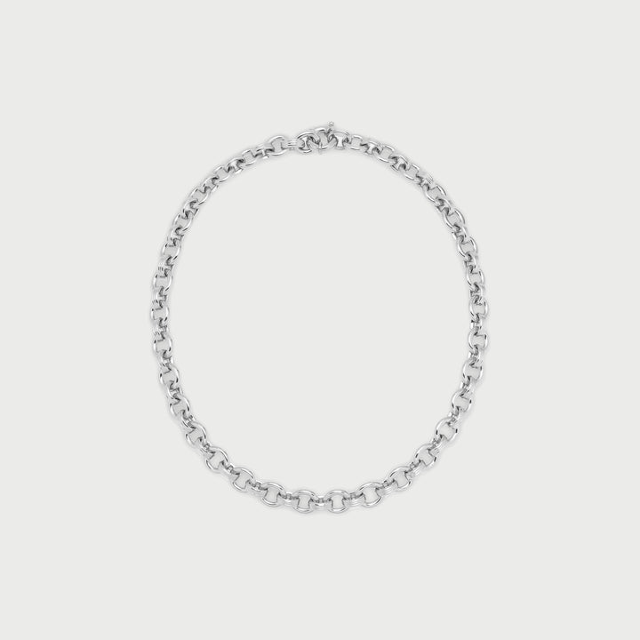 Oto Chain Necklace in Silver