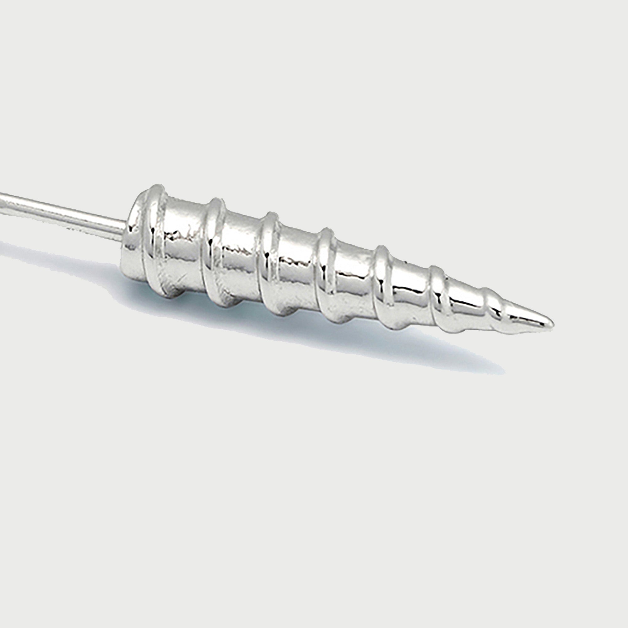 SCREW STUD EARRING IN SILVER