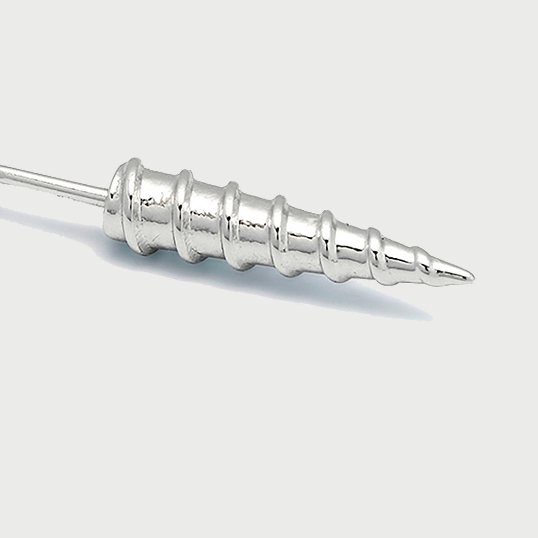 SCREW STUD EARRING IN SILVER
