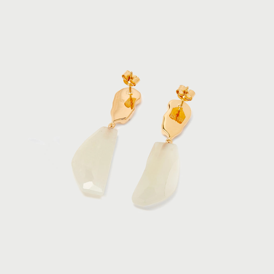 Visage Drop Earrings in Gold and Moonstone