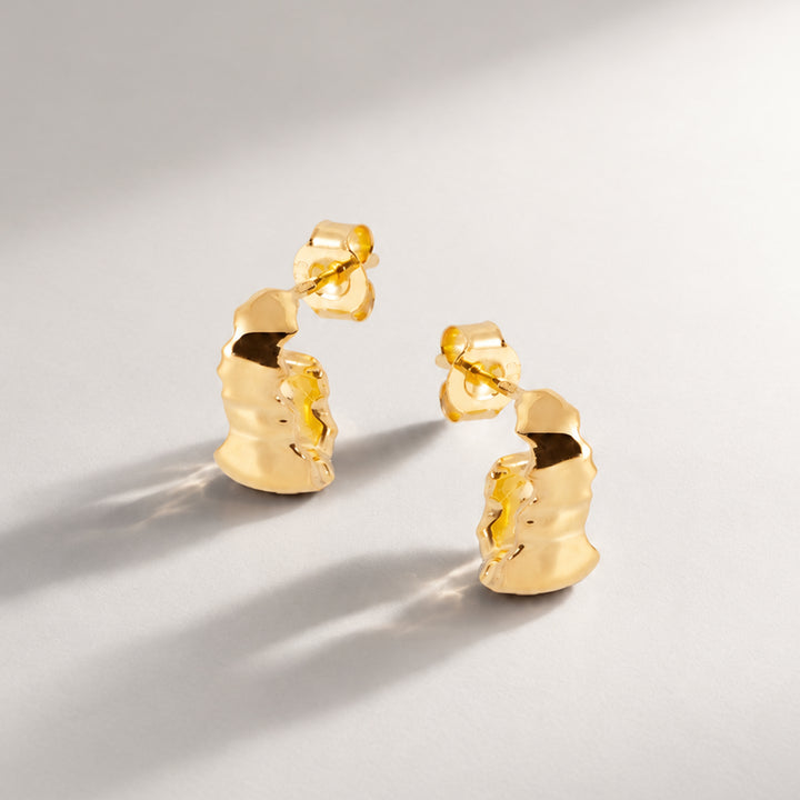 Boro Mini Hoop Earrings  in Gold