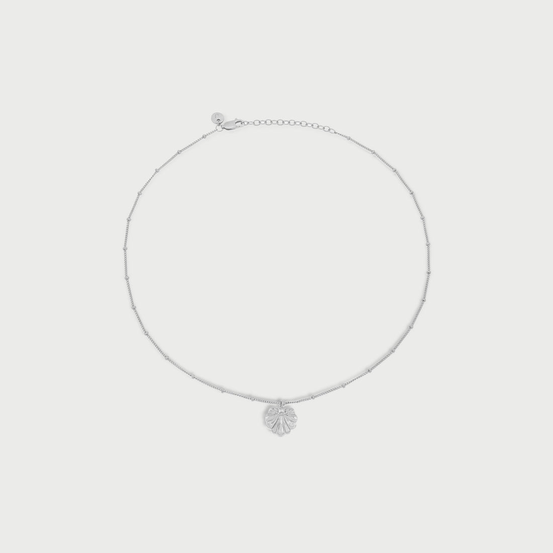 Stella Beaded Choker Necklace in Silver