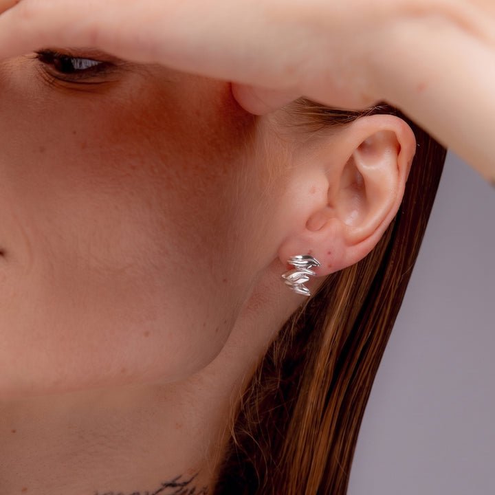 Lifter Mini Earrings in Silver