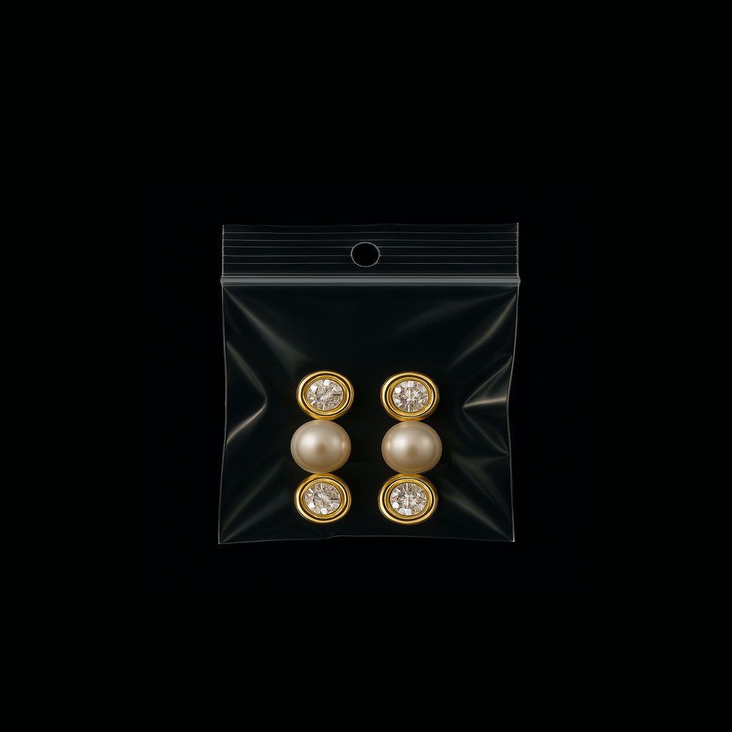 POTOSKA x YOJ Mlvo Mini Pearl Stud Earring in Gold