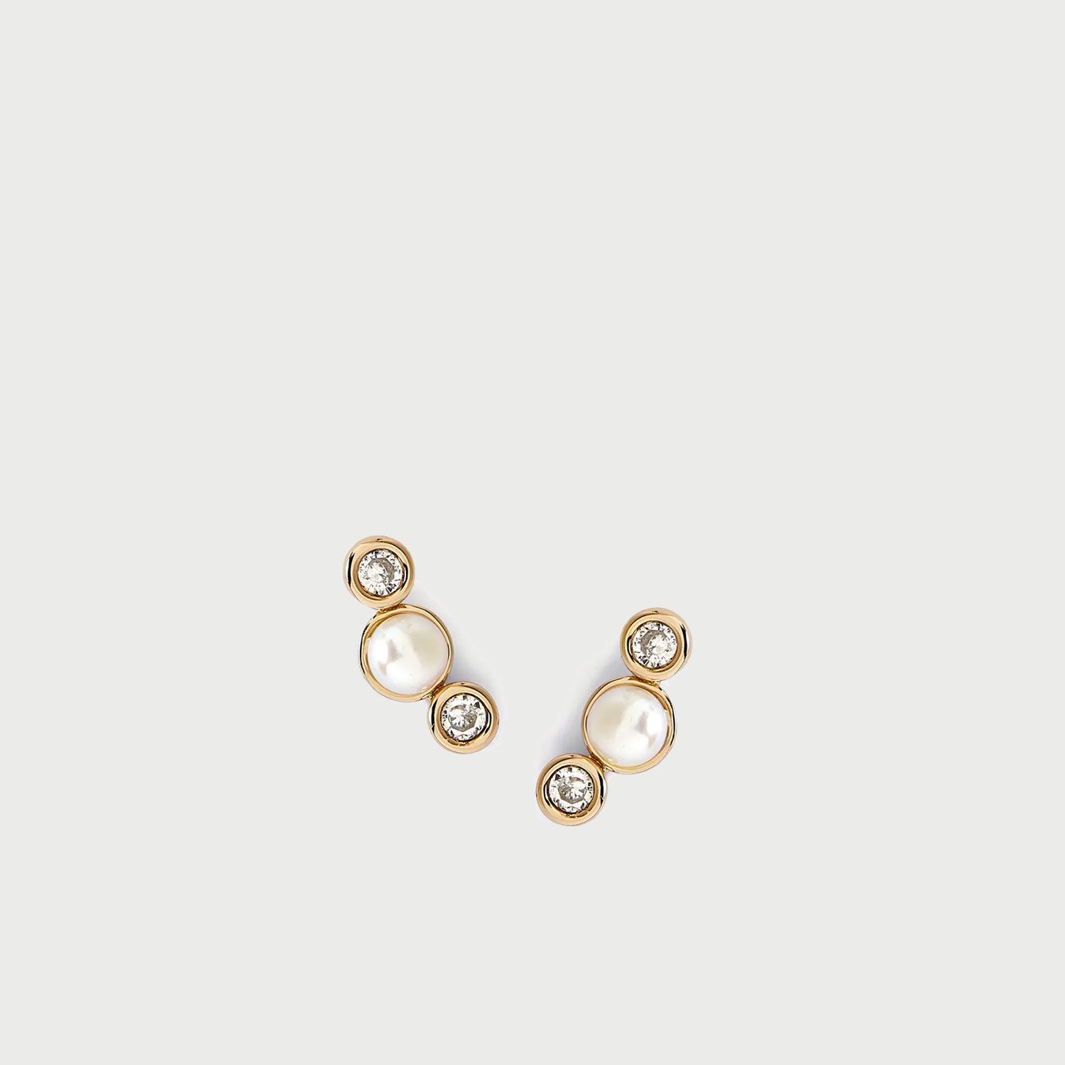 POTOSKA x YOJ Mlvo Mini Pearl Stud Earring in Gold