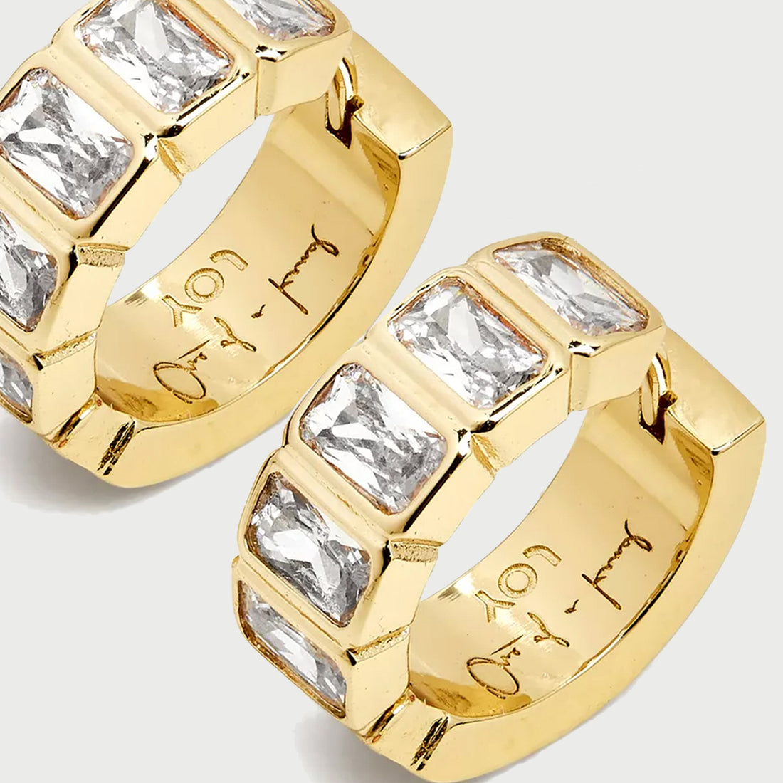KWARLO MINI PAVE HOOP EARRINGS IN GOLD AND CRYSTALS