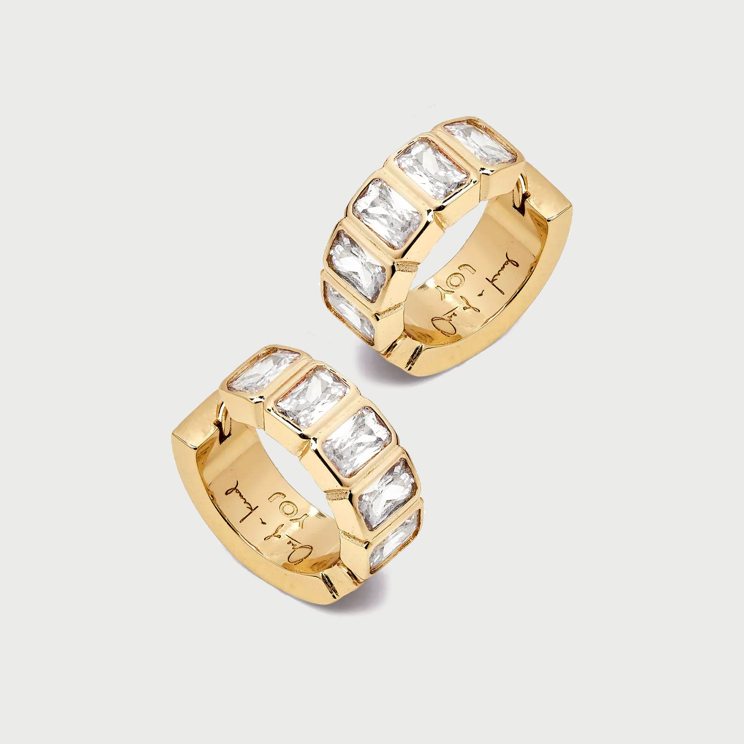 Kwarlo MIni Pave Bar Hoop Earrings