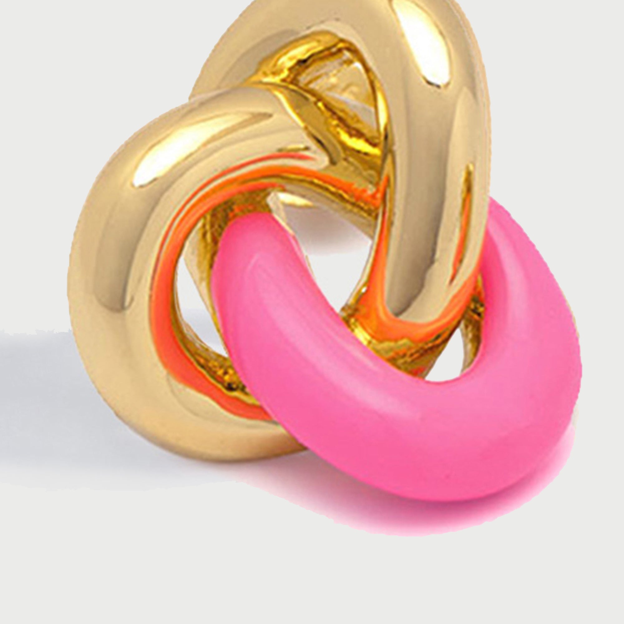 Kalno Midi Studs in Gold and Pink
