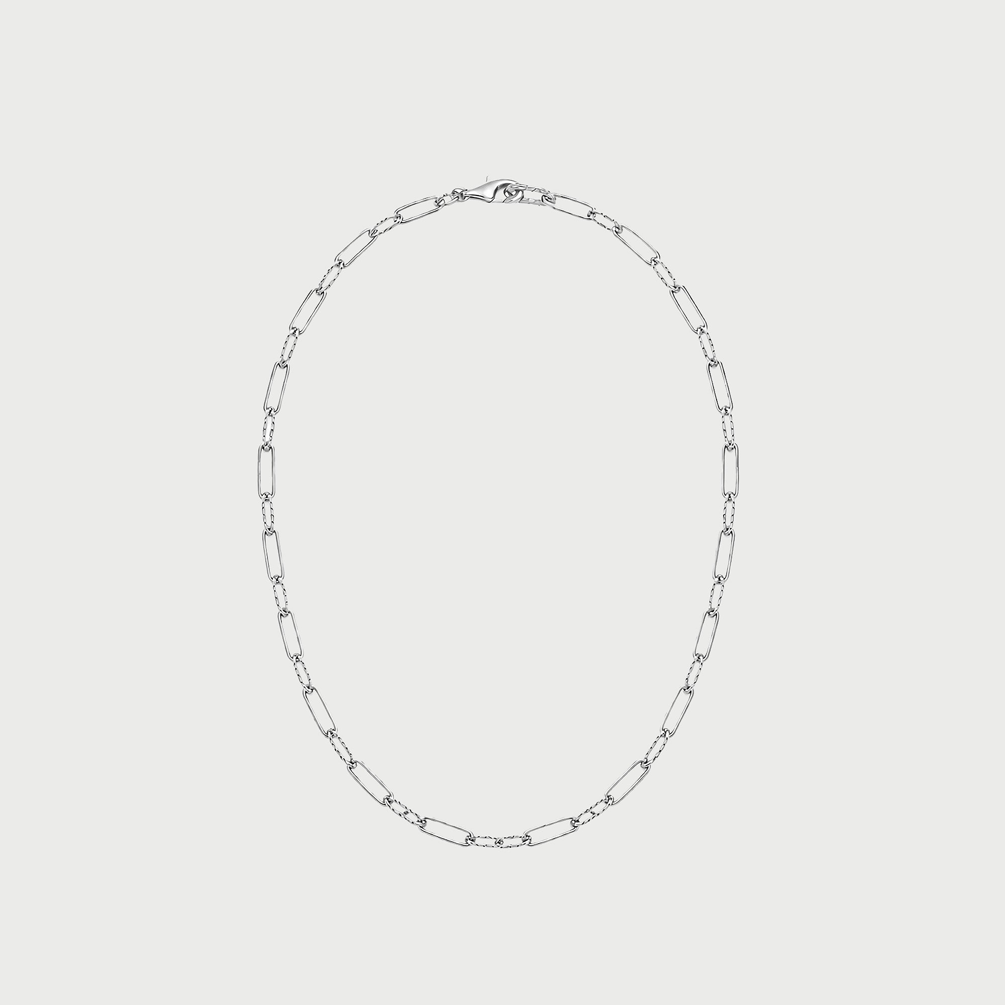 Molten Link Chain Necklace In Silver