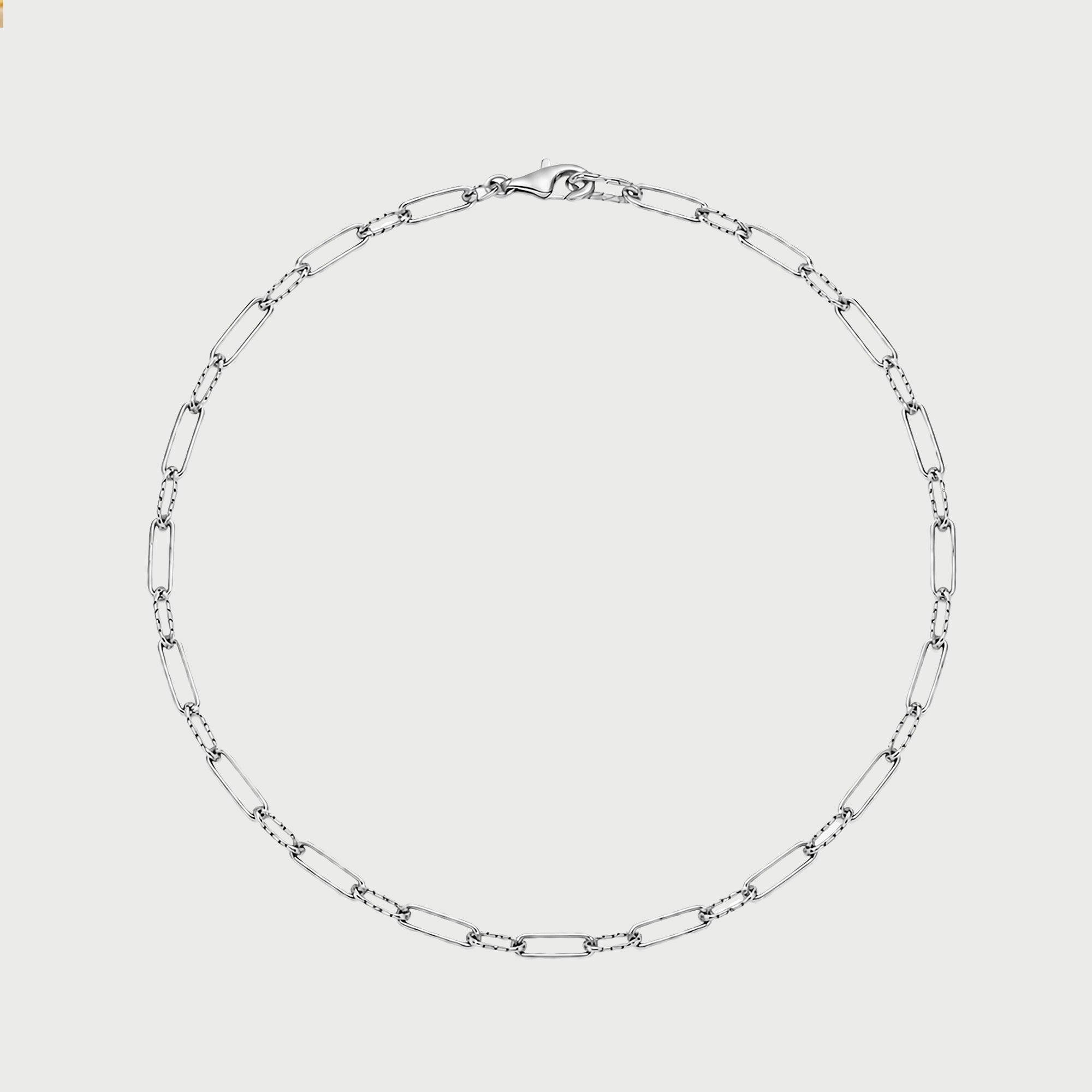 Molten Link Chain Necklace In Silver
