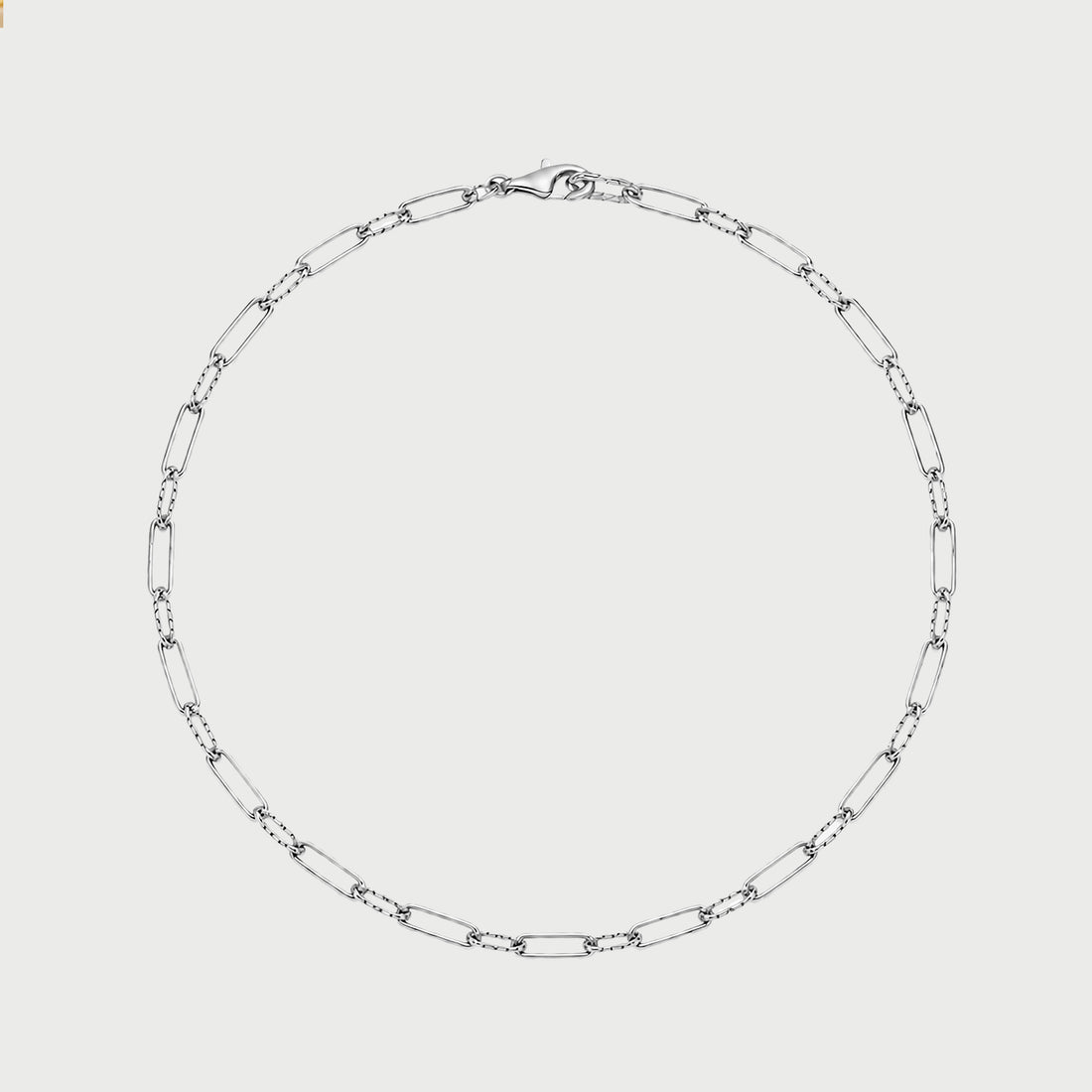Molten Link Chain Necklace In Silver