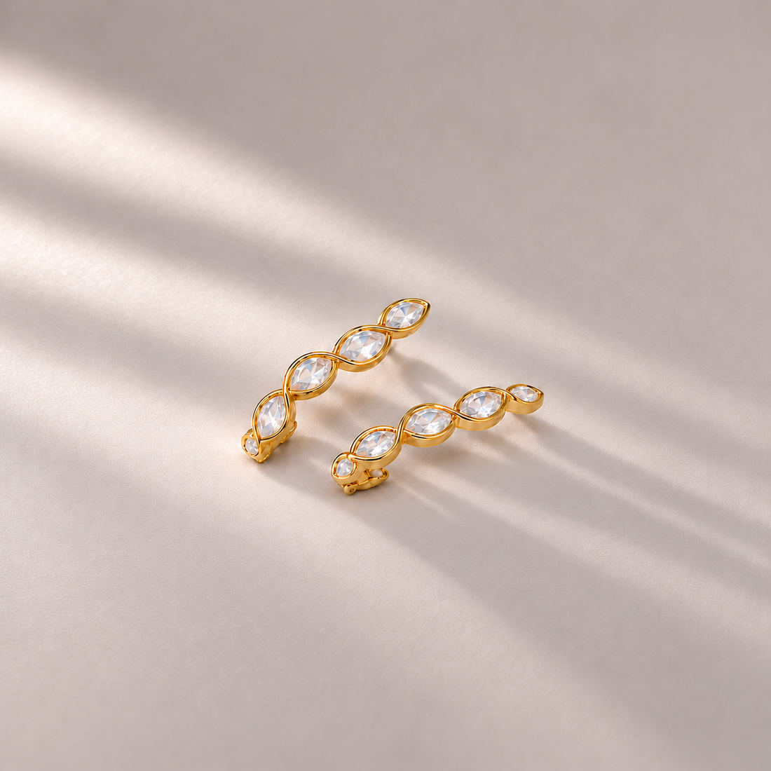 Marco Mini Drop Earrings In Gold & Crystals